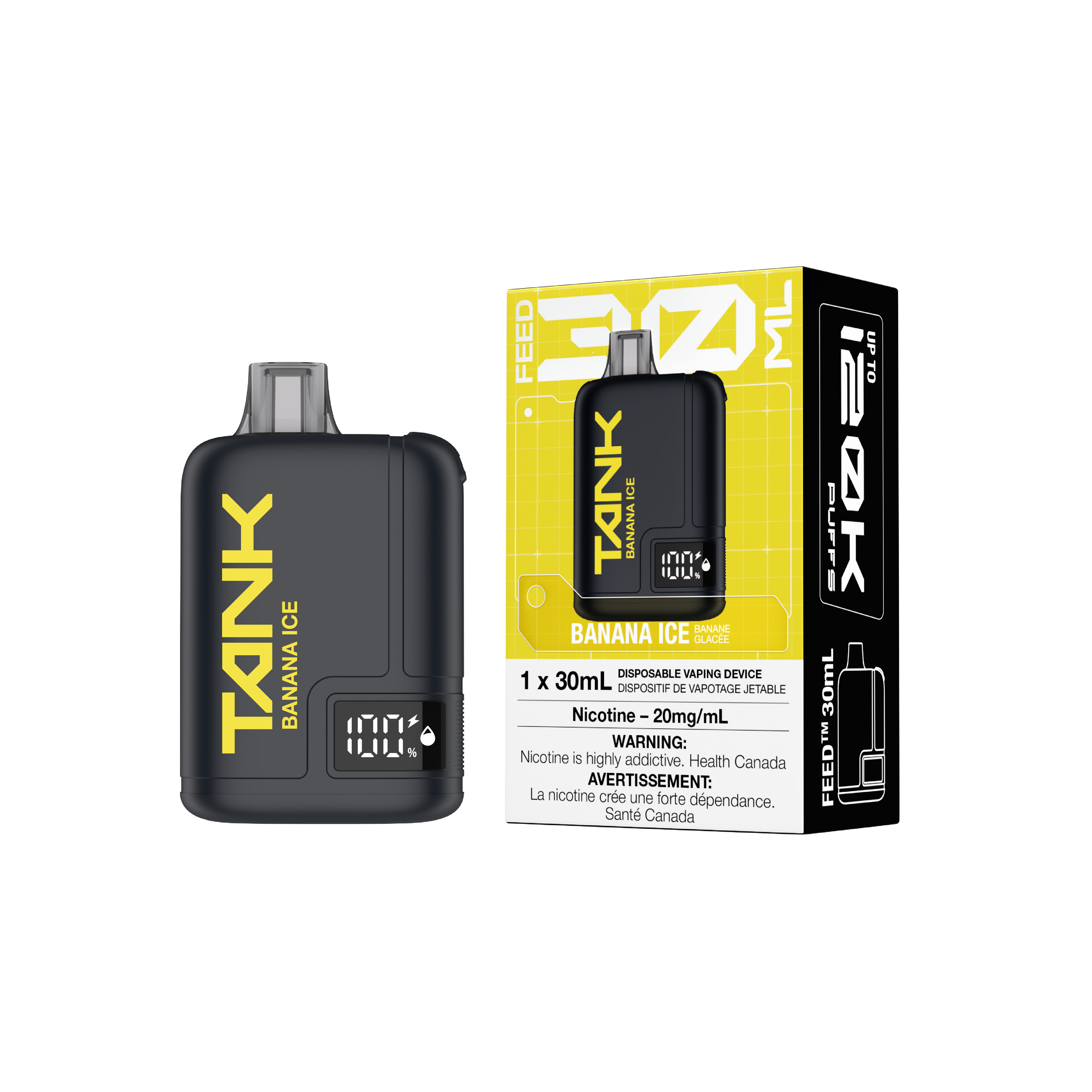 BANANA ICE - FEED Tank 120K Disposable Vape - 4ct - [ON]
