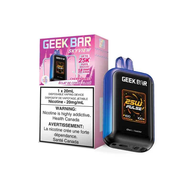 CHERRY BLAST ICE - Geek Bar Sky View 25K - 20mg - 5pk/box - [ON]