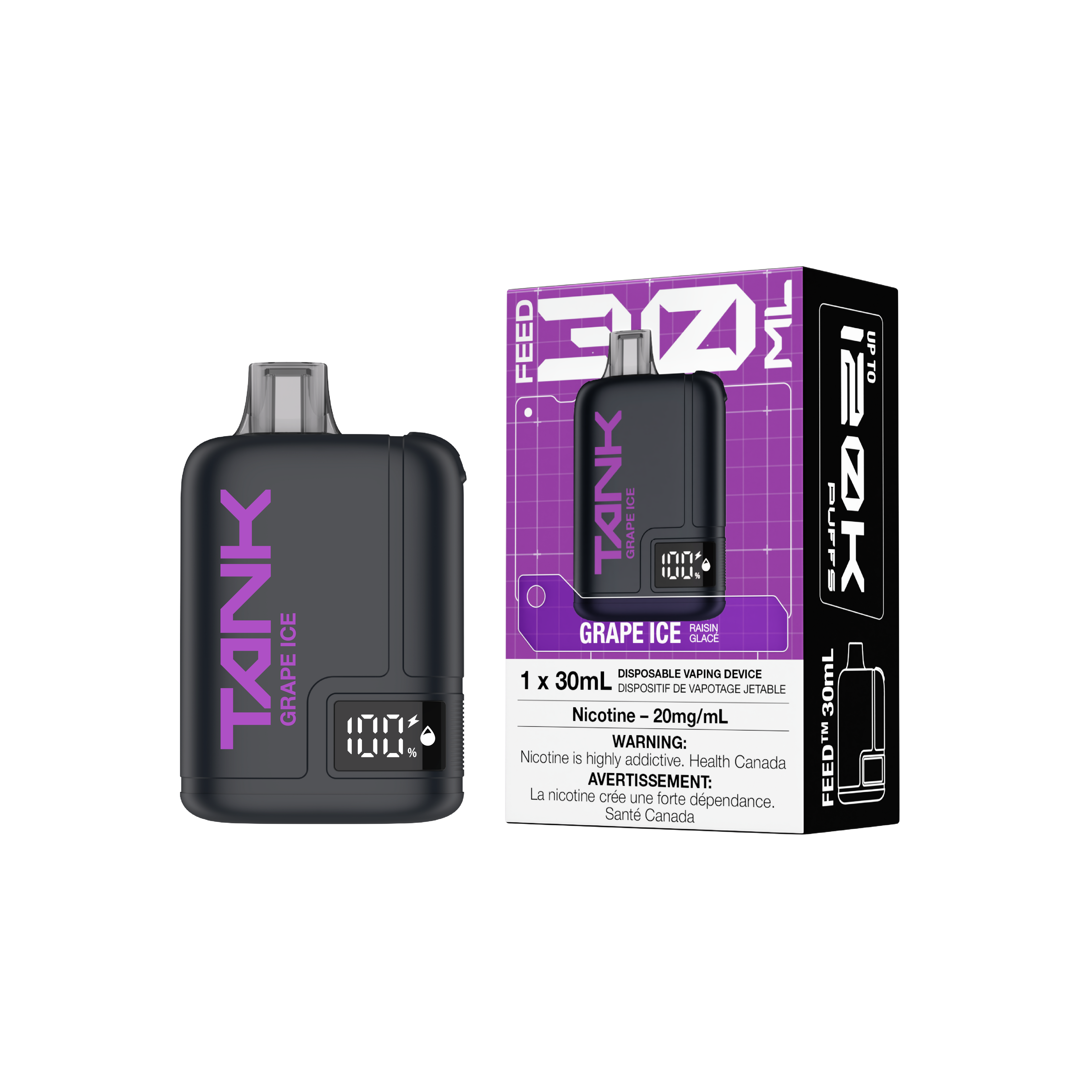 GRAPE ICE - FEED Tank 120K Disposable Vape - 4ct - [ON]