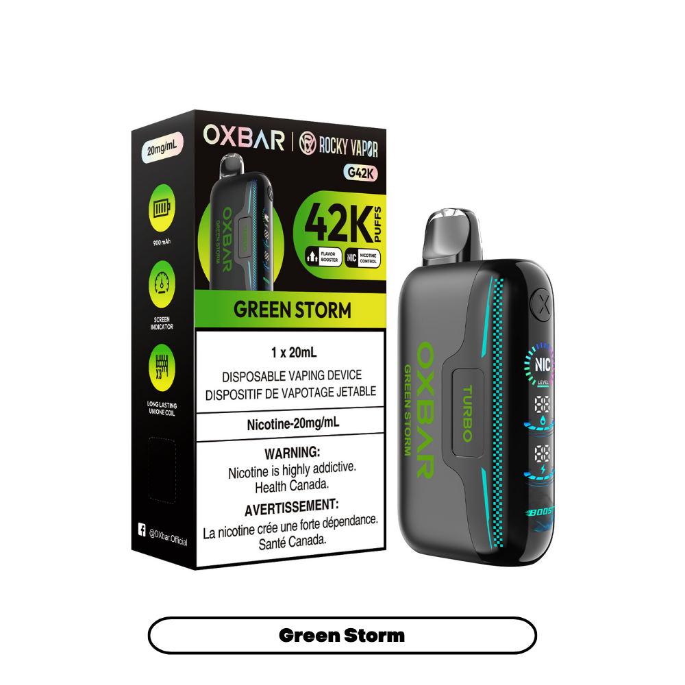 Green Storm - Rocky Vapor OXBAR G42K - 20mg - 4pc/box - [ON]
