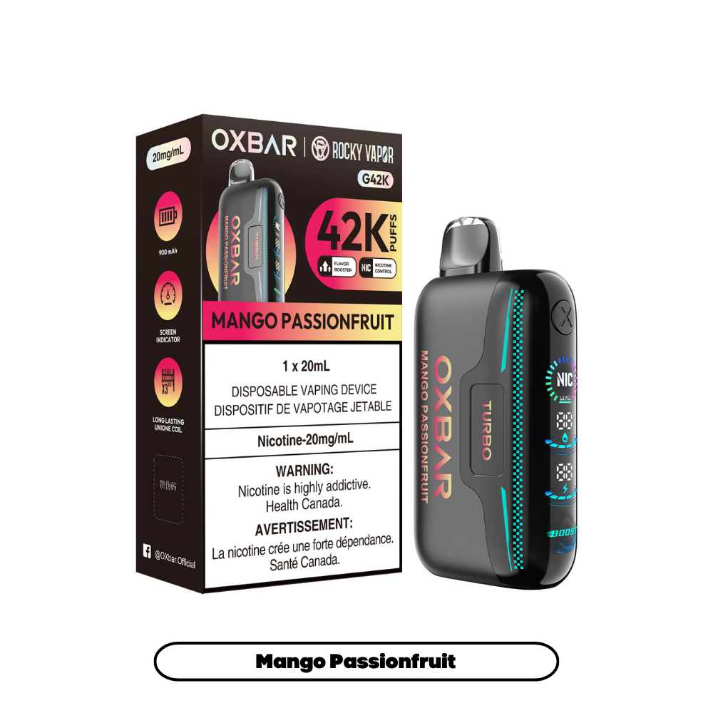 Mango Passionfruit - Rocky Vapor OXBAR G42K - 20mg - 4pc/box - [ON]