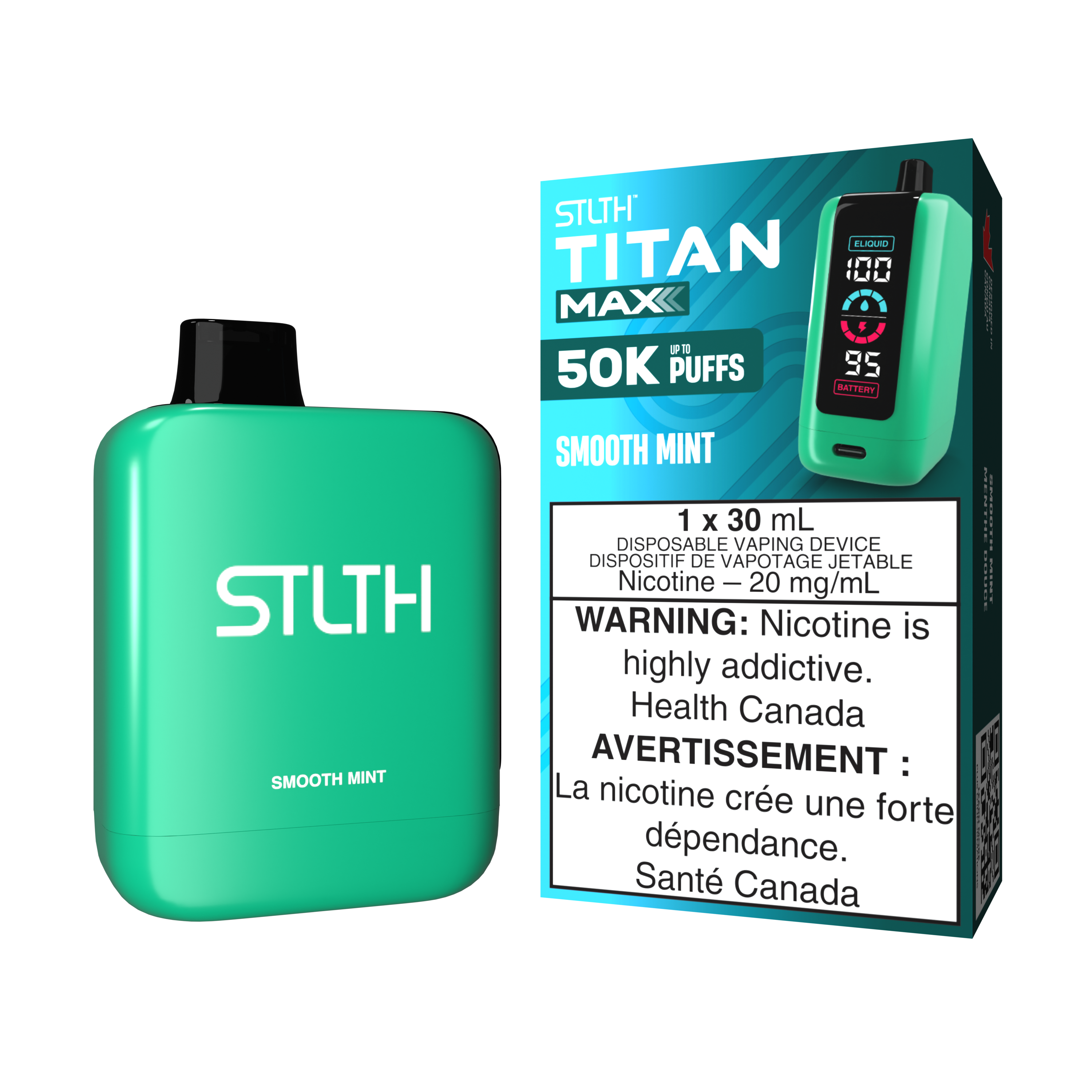 SMOOTH MINT - STLTH TITAN MAX 50K- (4PCS/CTN) [ON]