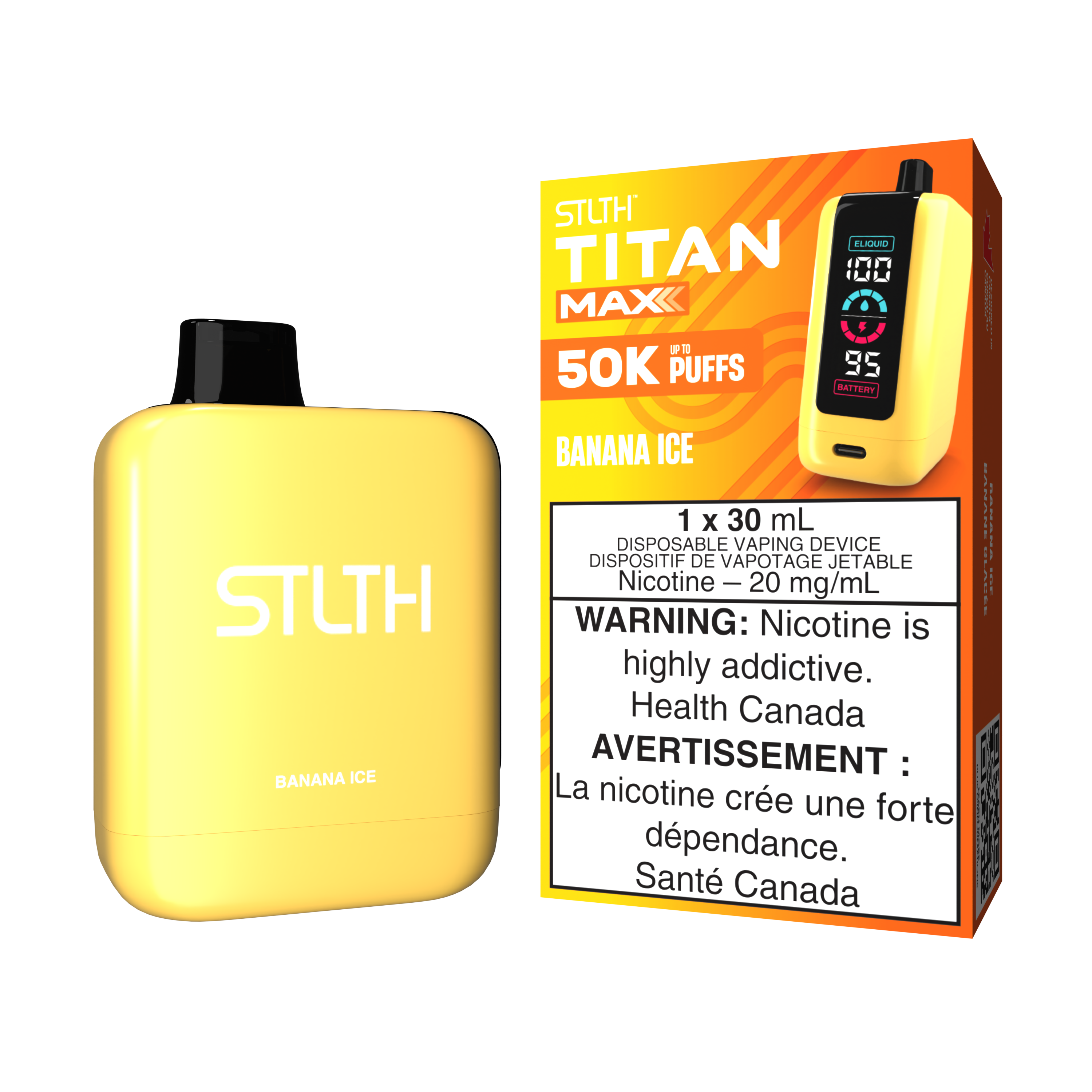 BANANA ICE - STLTH TITAN MAX 50K- (4PCS/CTN) [ON]