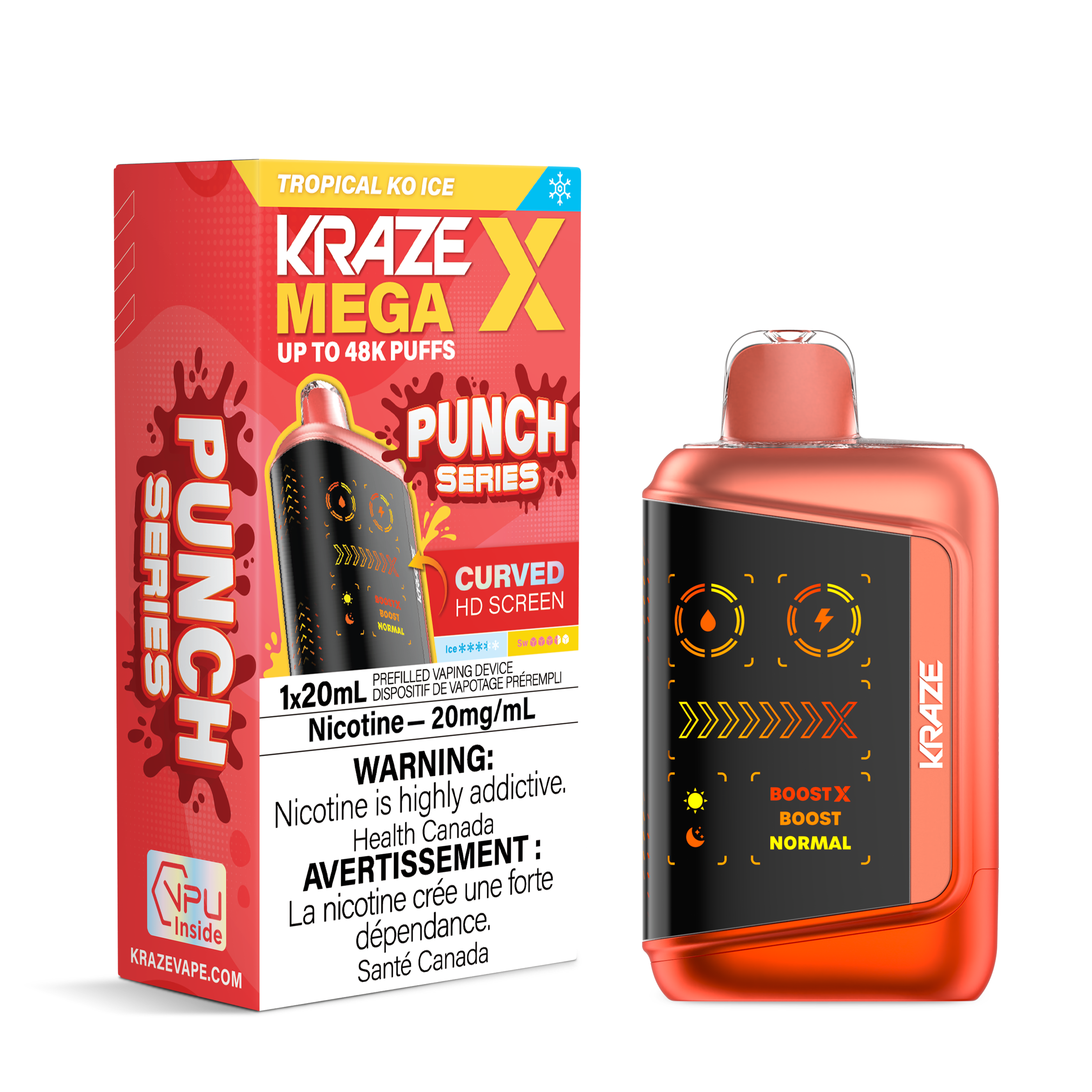 TROPICAL KO ICE - Kraze Mega X 48k - 4pc/Carton [ON]