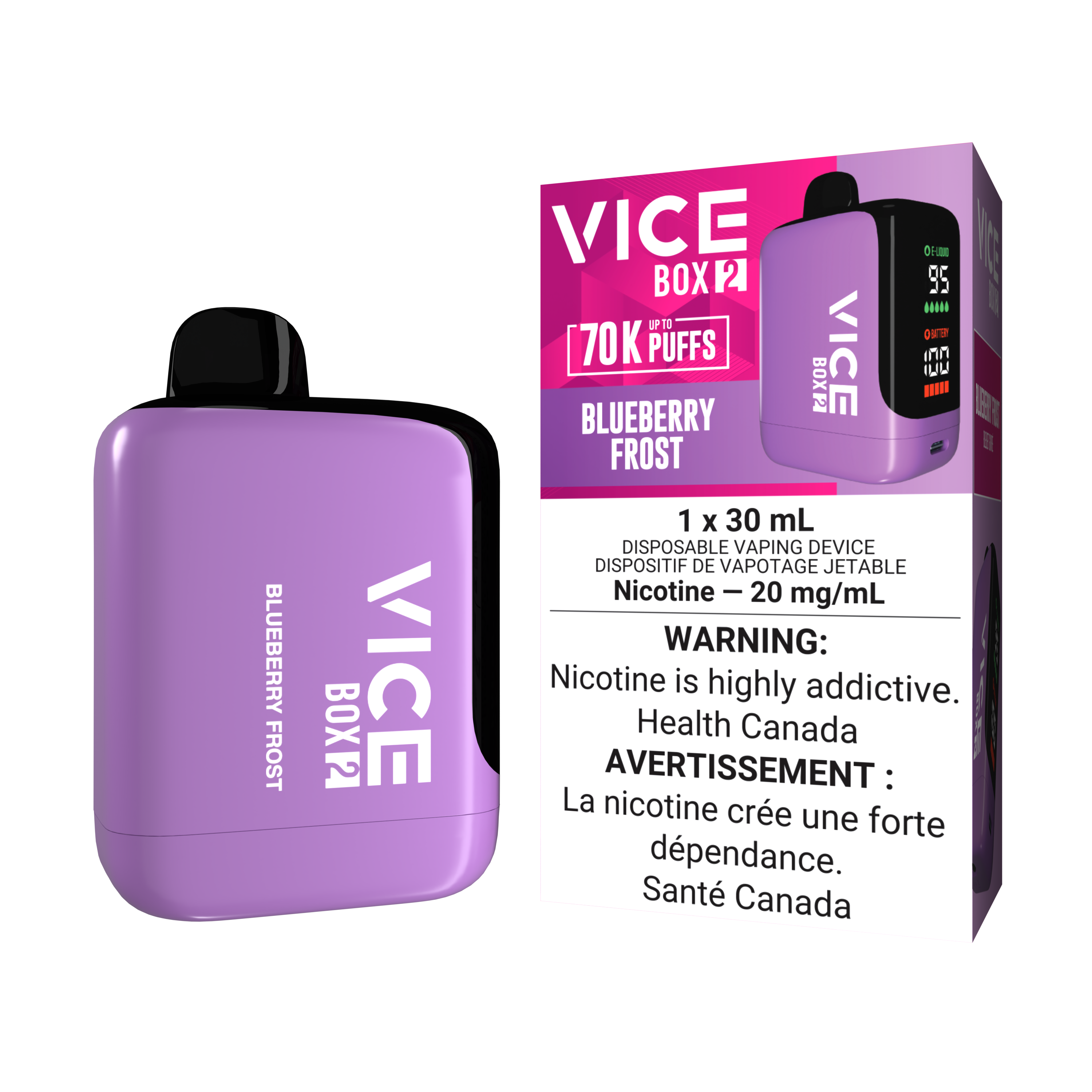 Blueberry Frost - Vice Box 2 - 20mg - 4pc/box - [ON]