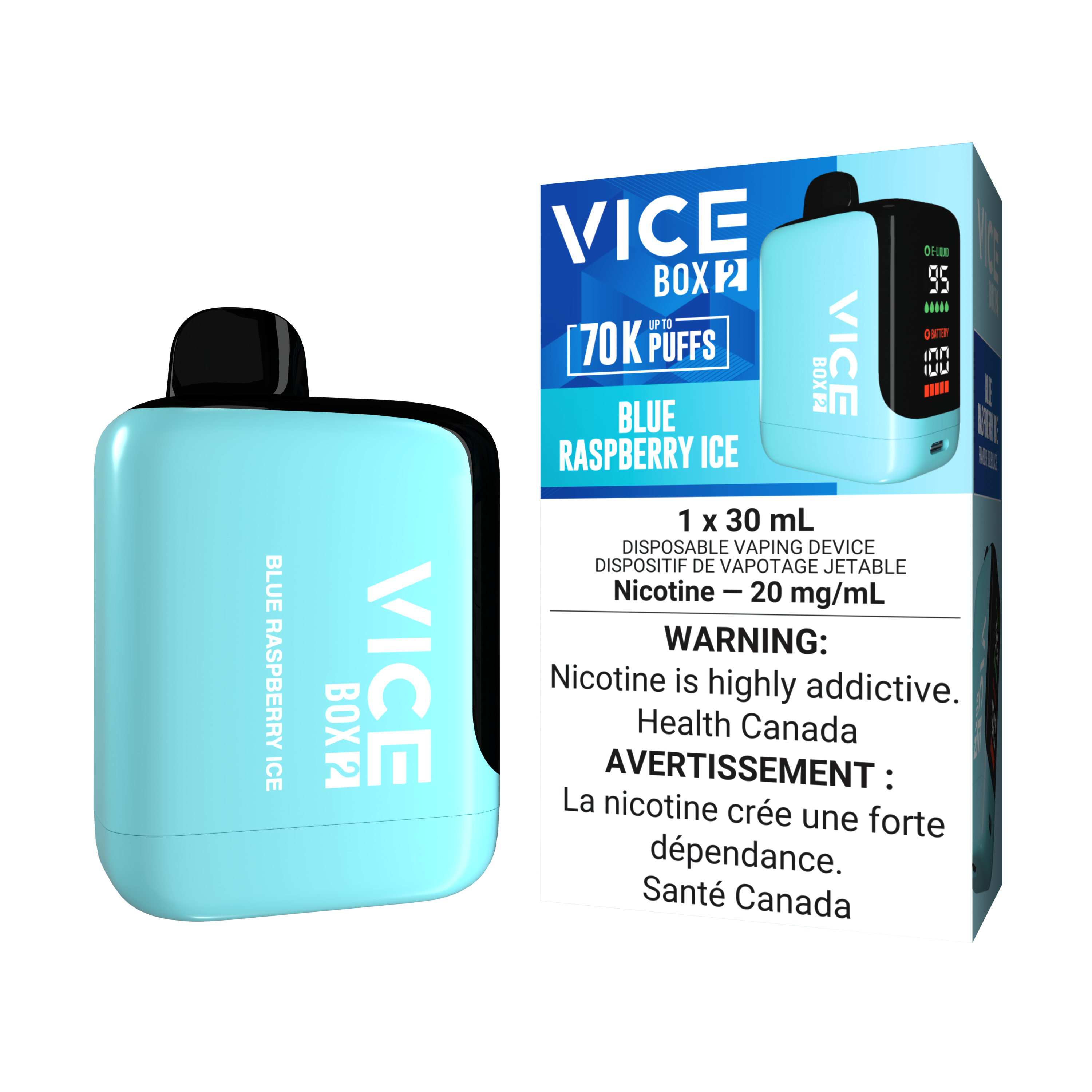 Blue Raspberry Ice - Vice Box 2 - 20mg - 4pc/box - [ON]