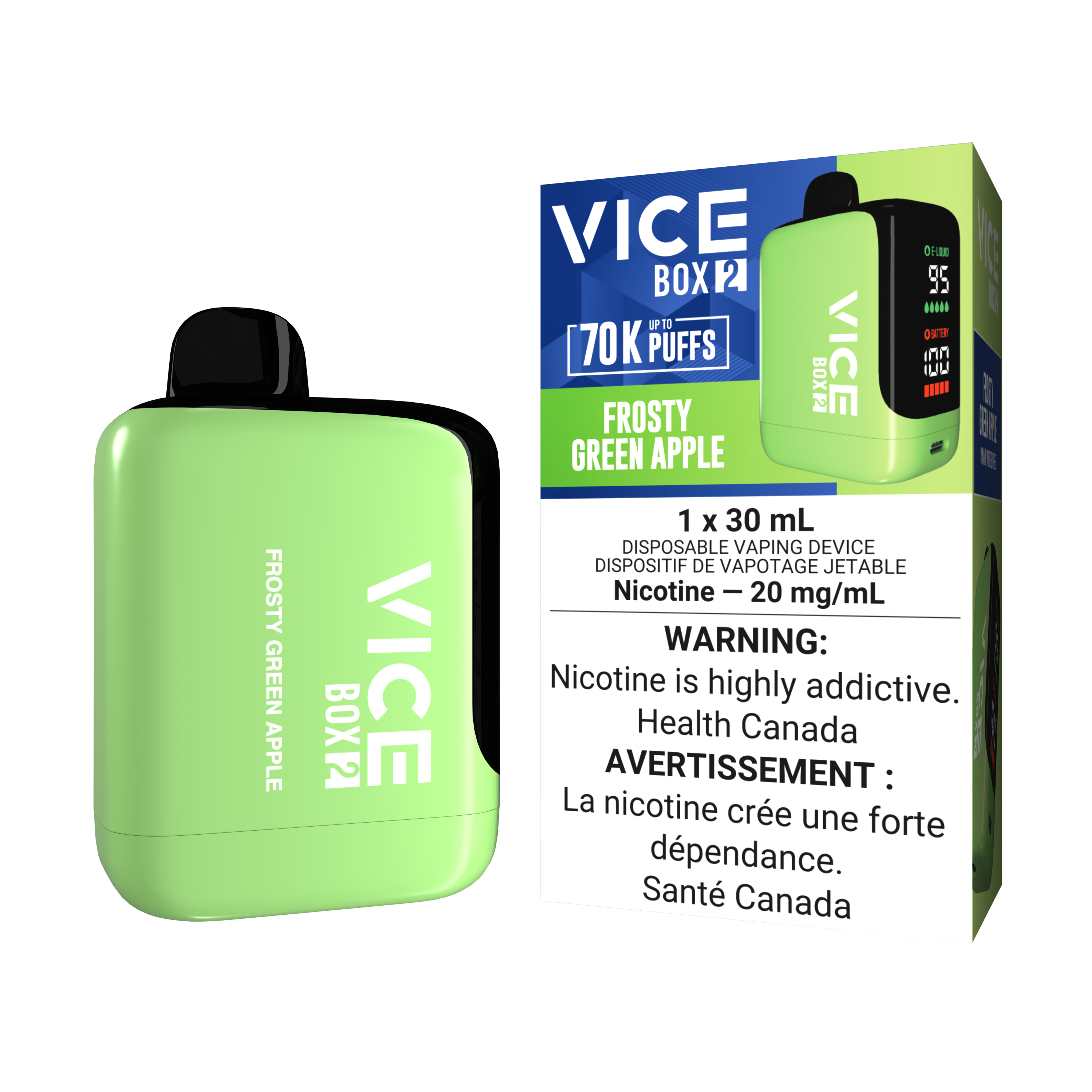 Frosty Green Apple - Vice Box 2 - 20mg - 4pc/box - [ON]