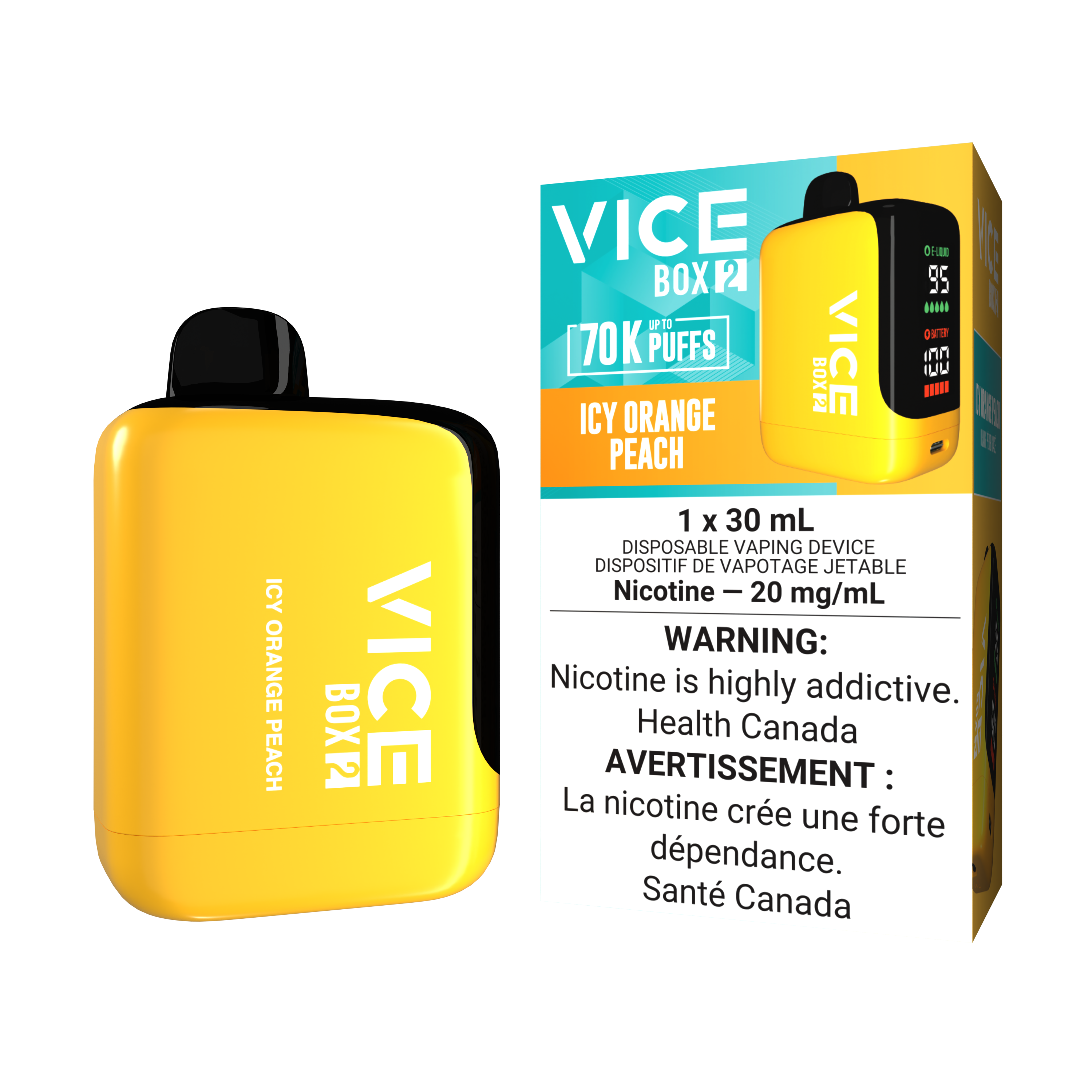 Icy Orange Peach - Vice Box 2 - 20mg - 4pc/box - [ON]