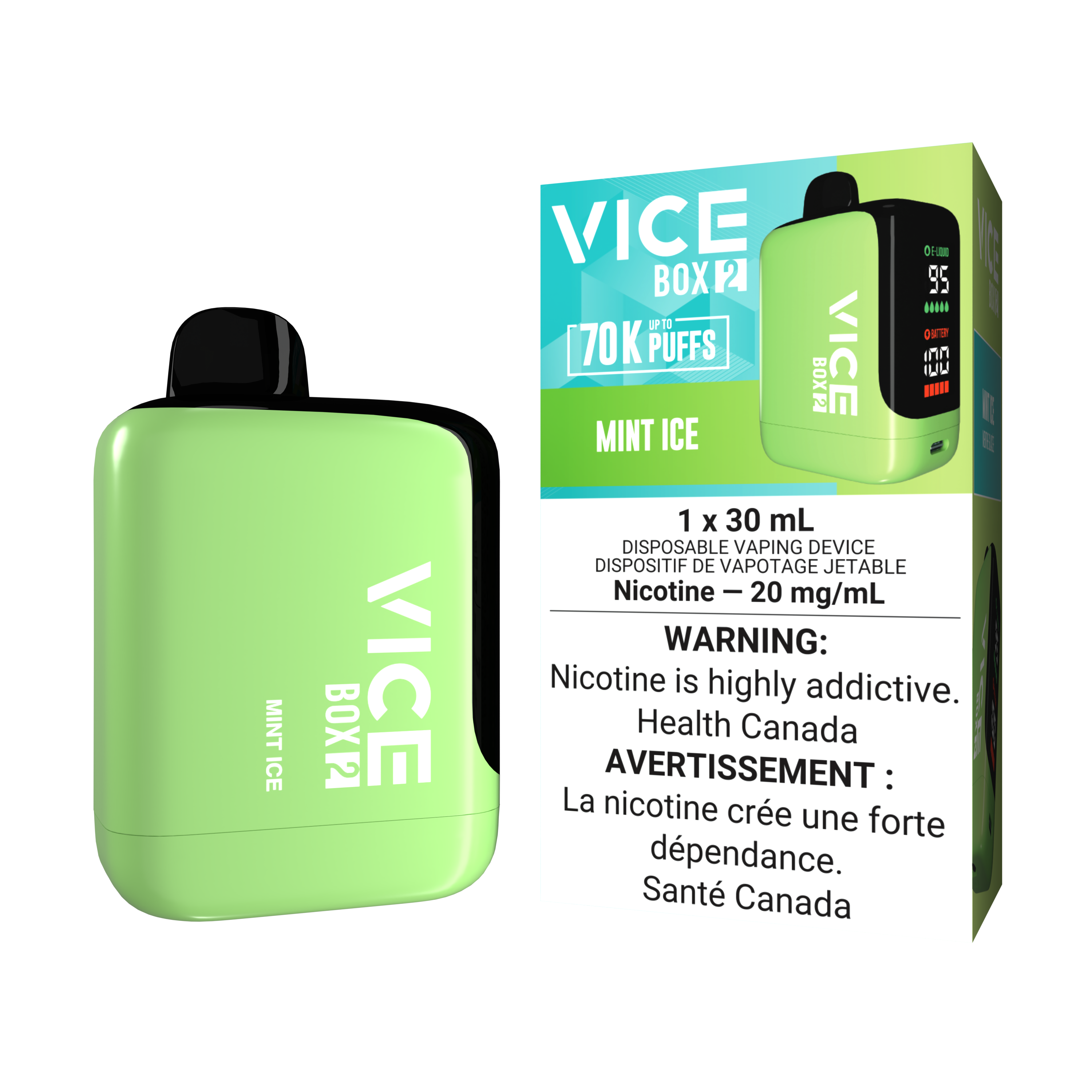 Mint Ice - Vice Box 2 - 20mg - 4pc/box - [ON]
