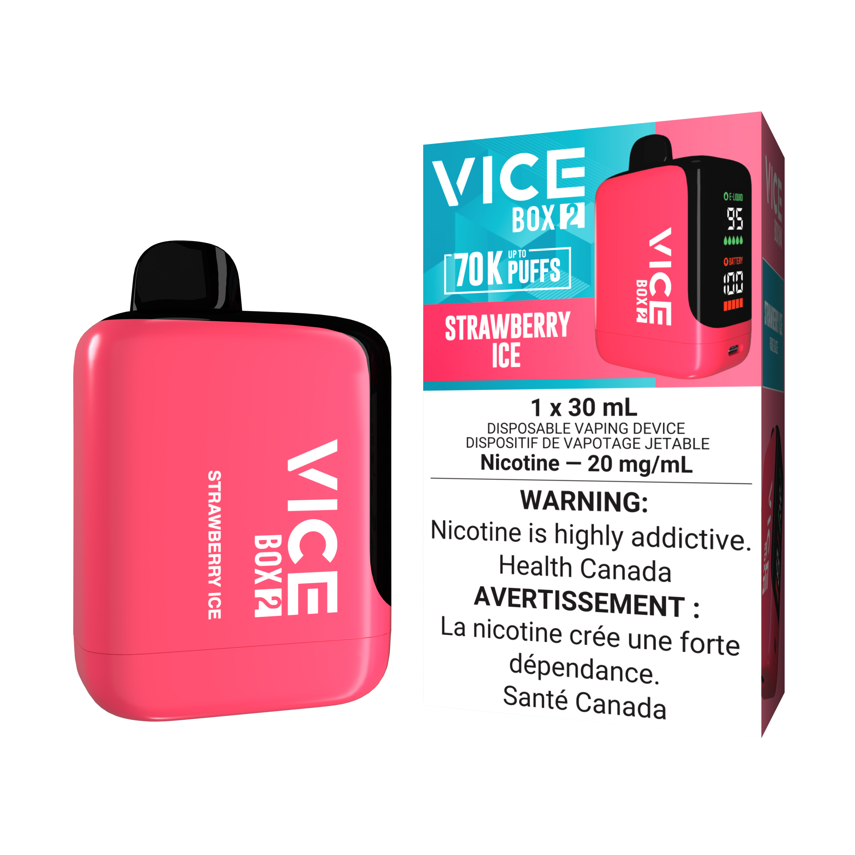 Strawberry Ice - Vice Box 2 - 20mg - 4pc/box - [ON]
