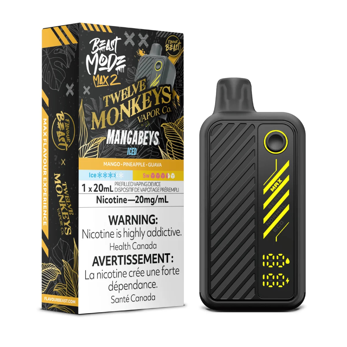 Mangabeys Iced - Flavour Beast x 12M - Mode Max 2 50K  - 20MG - 5pc/Carton