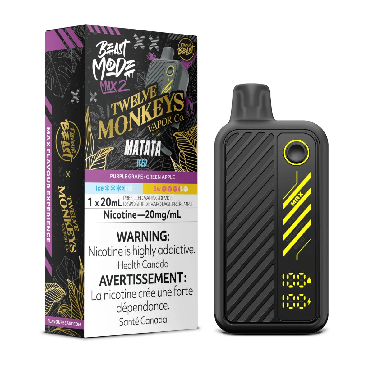 Matata Iced - Flavour Beast x 12M - Mode Max 2 50K  - 20MG - 5pc/Carton