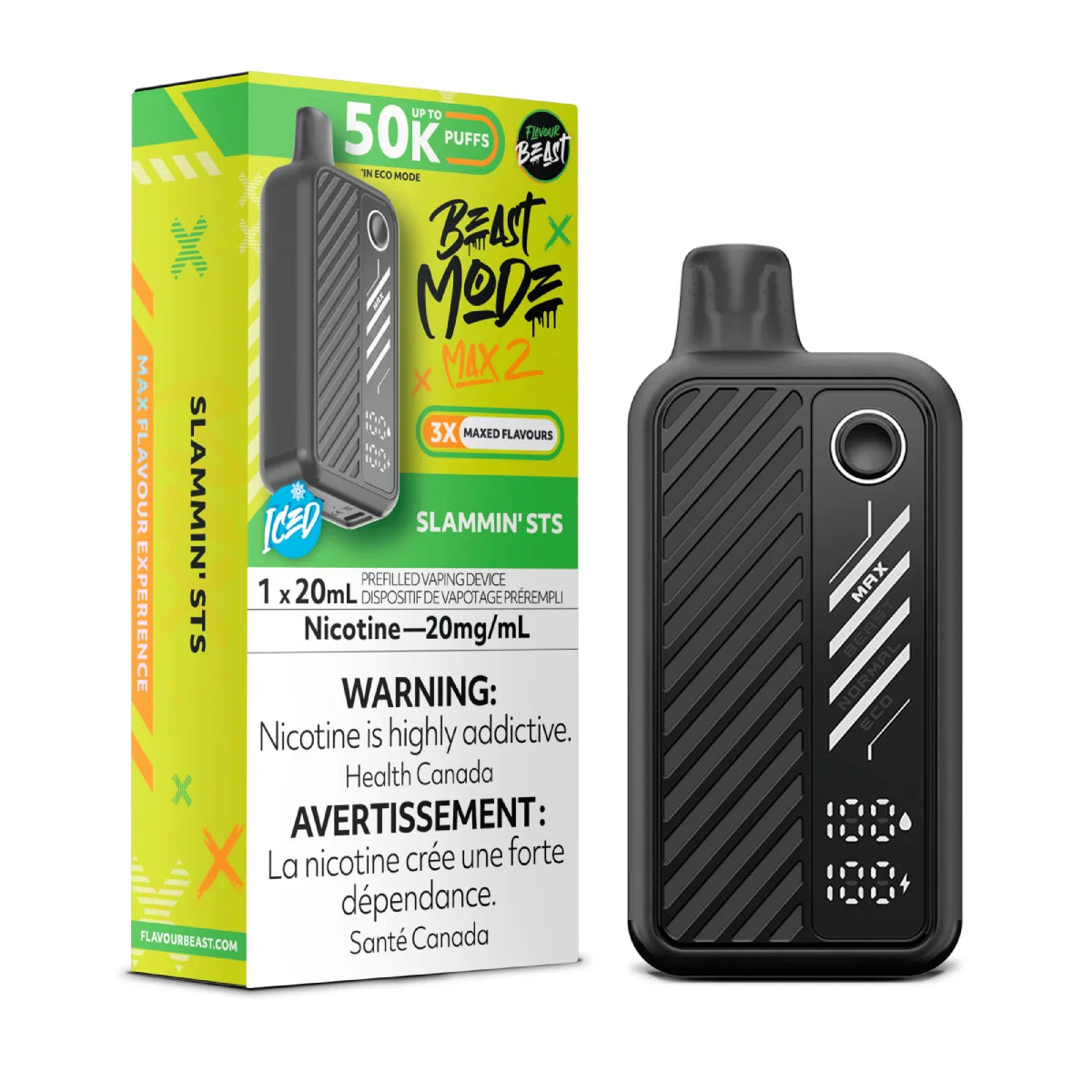 Slammin' STS - Flavour Beast Mode Max 2 50K  - 20MG - 5pc/Carton