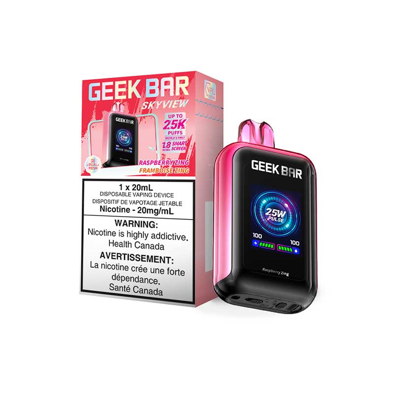 RASPBERRY ZING - Geek Bar Sky View - 20mg - 5pk/box - [ON]